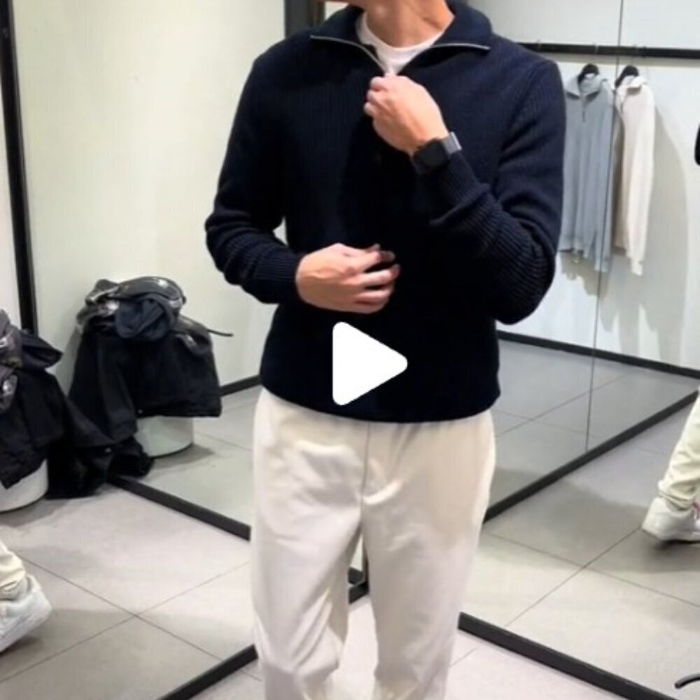 ZARA MEN Quarter-Zip sweaters SIZE L 3332/307/401